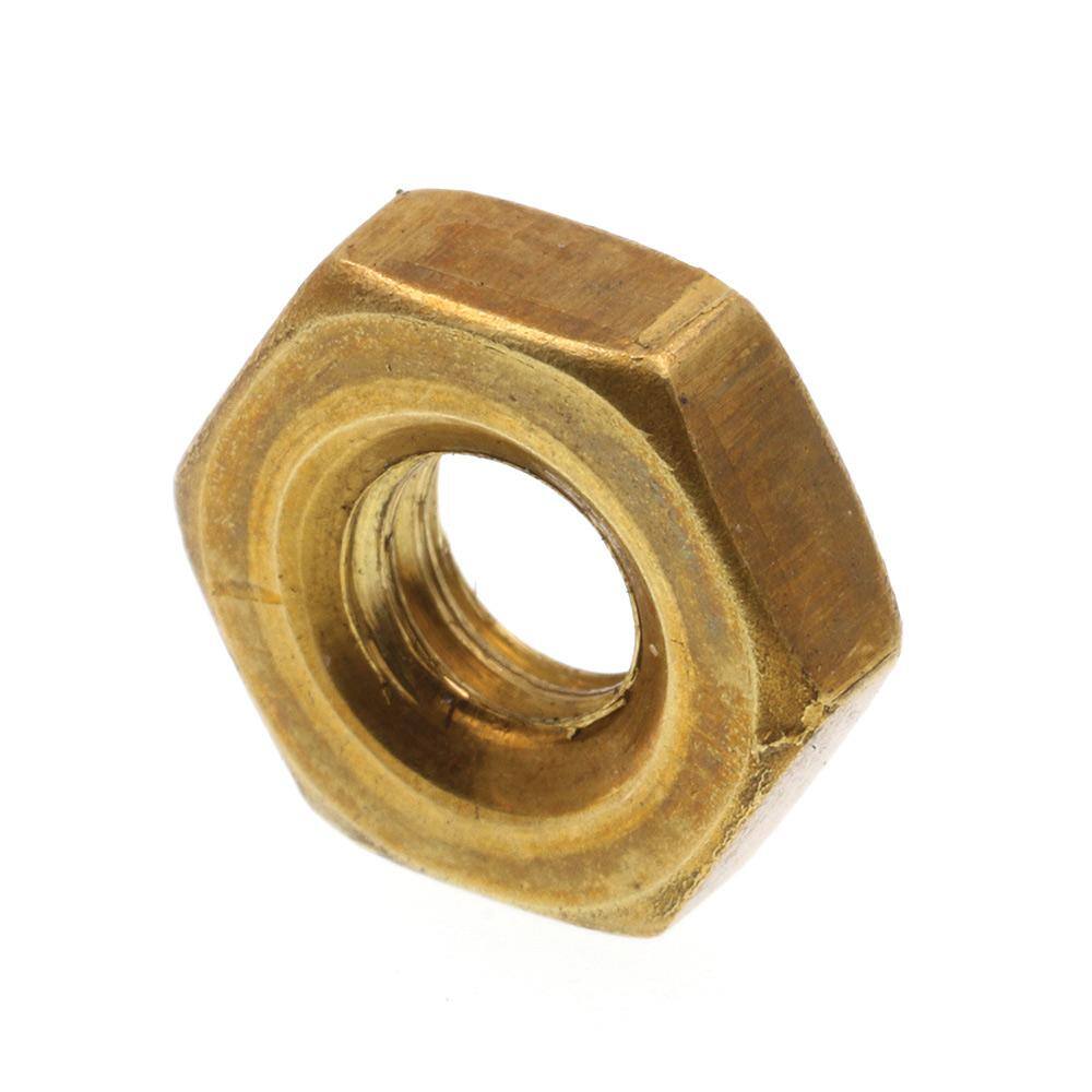 PrimeLine 1224 Solid Brass Machine Screw Hex Nuts (100Pack) 9074384
