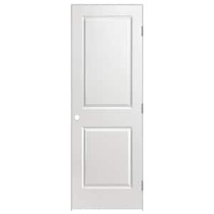 28 in. x 80 in. 2-Panel Square Top Left-Handed Hollow-Core Smooth Primed Composite Single Prehung Interior Door