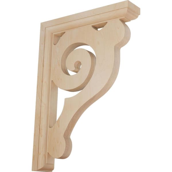 Ekena Millwork 1-1/2 in. x 6 in. x 8-1/2 in. Maple Bulwark Bracket