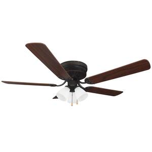 Millbridge 52 in. Traditional 3-Speed Indoor Oil Rubbed Bronze Hugger/Low Profile Ceiling Fan with Light Kit