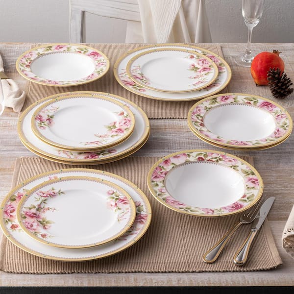 Noritake Hertford (White) Bone China 12-Piece Dinnerware Set