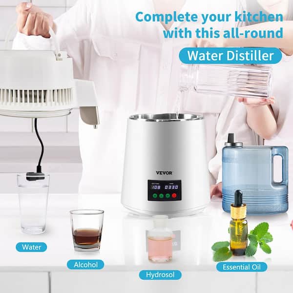 VIVOHOME 4L Brushed 304 Stainless Steel Water Distiller Countertop  Distilled Water Machine with an Extra Smart Switch Purifier Filter for Home  Office 