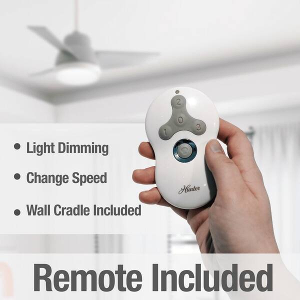 Led Indoor Dove Grey Ceiling Fan With, Hunter Ceiling Fan Remote