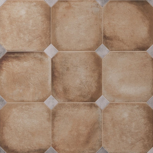 Laverton Octagon Natural with Taco Gris 8 in. x 8 in. Porcelain Floor and Wall Tile (11.25 sq. ft./Case)