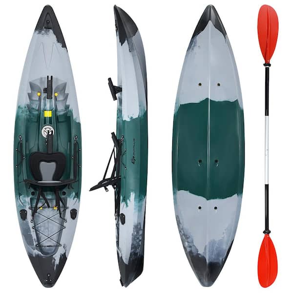compact fishing pole kayak 10' 6" Crescent Smallie SF Sit-On Kayak fits in your car boot Dinomax Kayak Rod & Reel