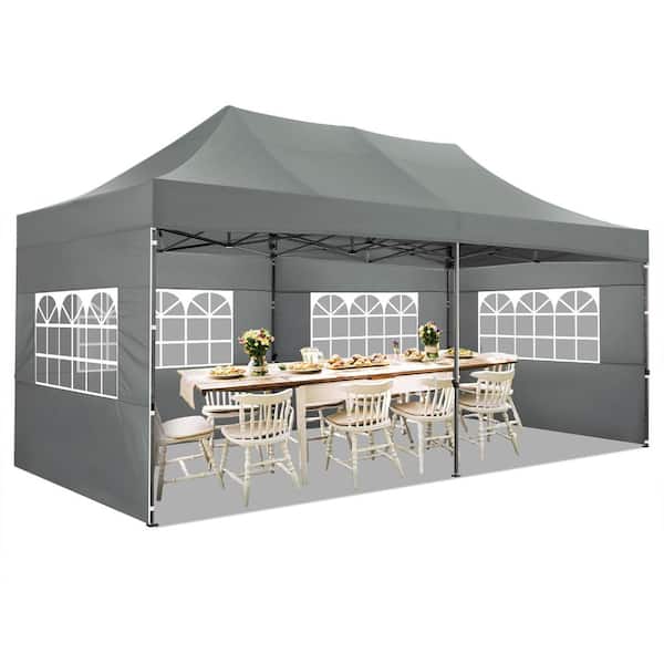 COBIZI 10x20 Heavy Duty Pop Up Canopy Tent with 6 Sidewalls