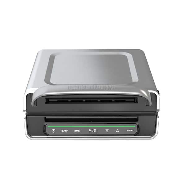 George Foreman Smokeless - Digital Family Size Grill, Silver GRD6090B - The  Home Depot