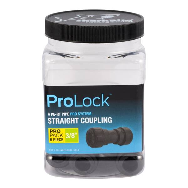 Push-to-Connect Plastic Coupling Fitting Pro Pack 3-Pack SharkBite ProLock 1 in 