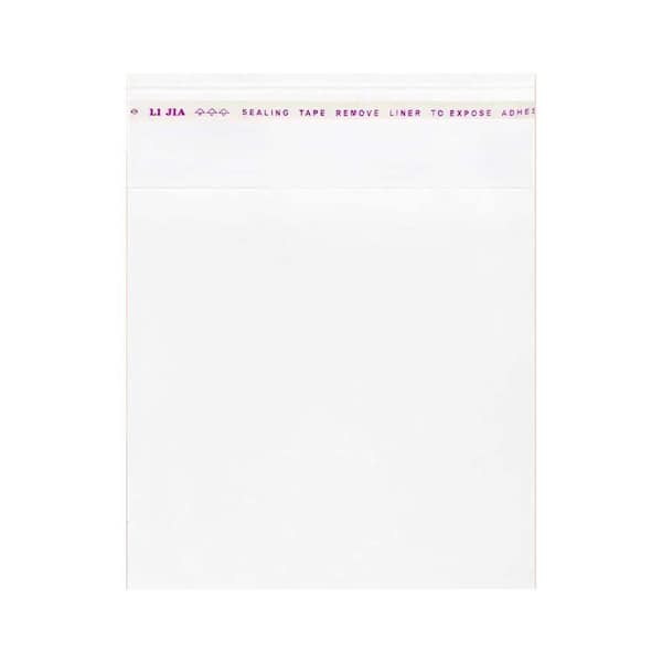 4 in. x 4 in. Clear Self Sealing Cellophane Bags 100-Piece Durable Resealable Plastic for Cookies Candy Snacks Packaging