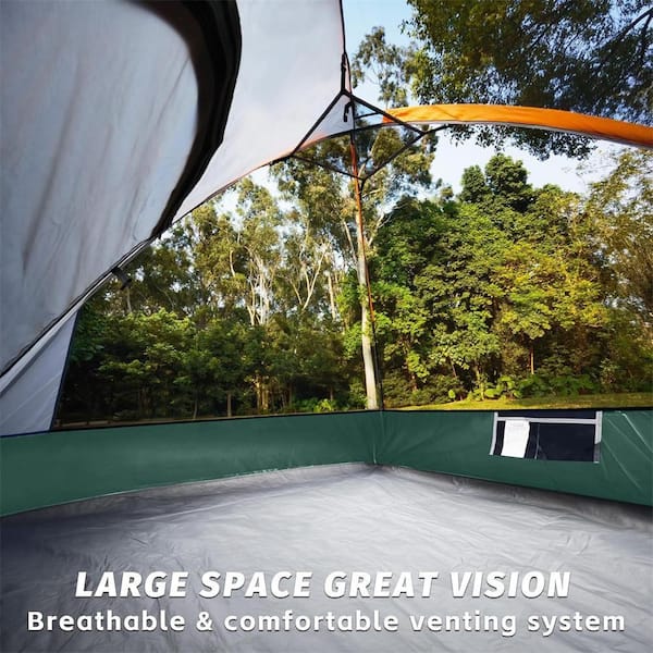 Zeus & Ruta 4-Person Dark Green Portable Dome Tent Box0059 - The