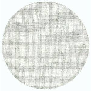 Abstract Ivory/Green 6 ft. x 6 ft. Abstract Striped Round Area Rug