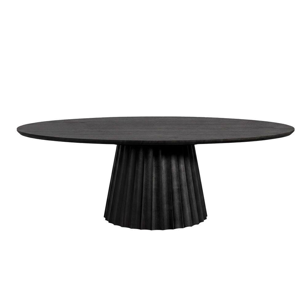 51 in. Black Color Oval Wood Oak Coffee Table price history on PriceWatchPro