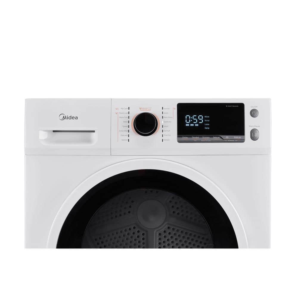 Midea 4.4 Cu. Ft. White Stackable Ventless Electric Dryer with Sensor Dry