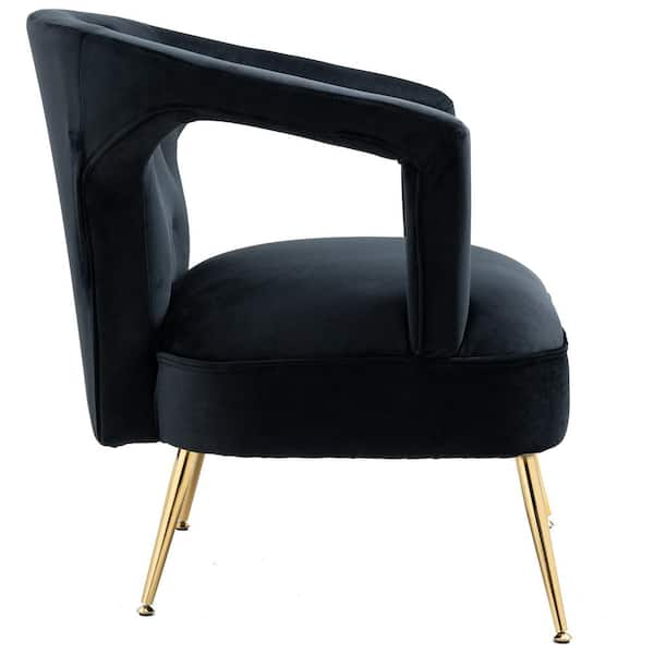 black velvet high back chair