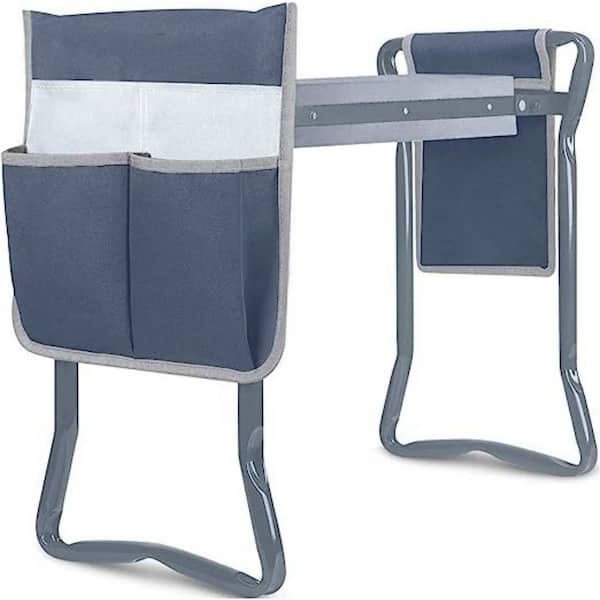Unbranded Garden Kneeler Seat Garden Bench Garden Stools Foldable Stool with Tool Bag Pouch EVA Foam Pad Outdoor Portable Gift