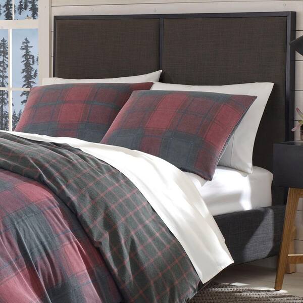 eddie bauer cattle river plaid duvet cover set