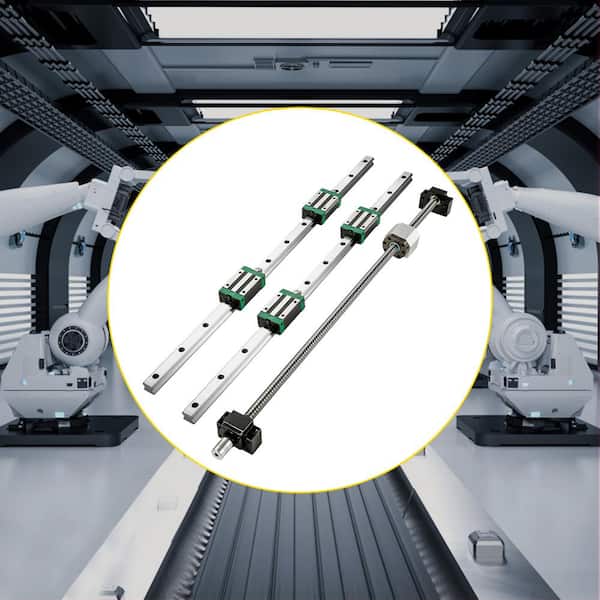 Linear Guide Rail (2-Piece) HGR20-1000mm Linear Slide Rail (1-Piece) RM1605-1000mm Ballscrew with BF12/BK12 Kit