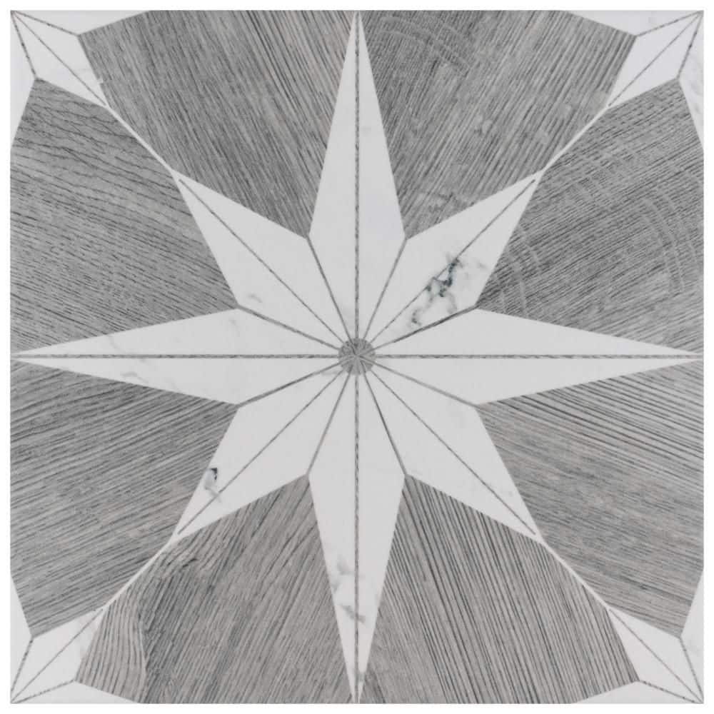 Llama Stella Loire Verso Silver Smoke 9-3/4 in. x 9-3/4 in. Porcelain Floor and Wall Take Home Tile Sample price history on PriceWatchPro