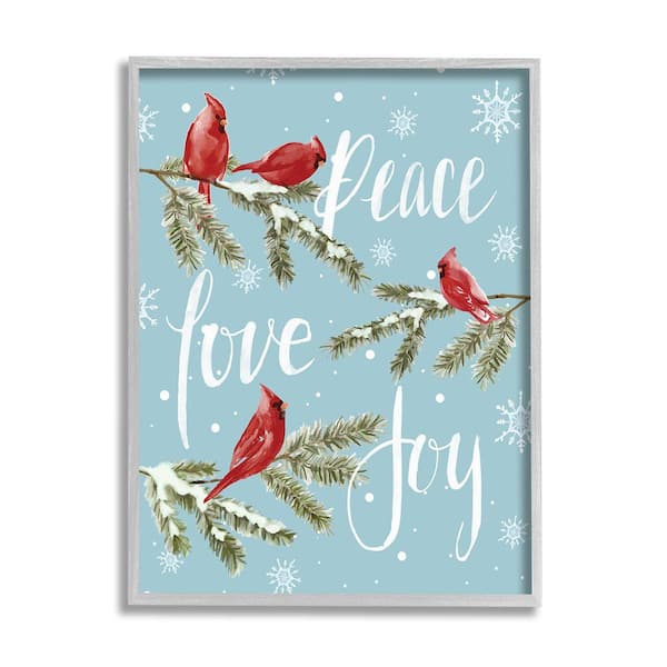 Stupell Industries Winter Cardinals Perched by Dogwood Portfolio 1 Piece Framed Graphic Print Animal Poster Art Print 20 in. x 16 in.