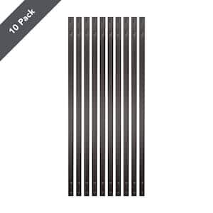 32-1/4 in. x 1 in. Bronze Aluminum Rectangular Traditional Baluster (10-Pack)