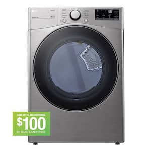 7.4 cu. ft. Large Capacity vented Smart Stackable Electric Dryer with Sensor Dry in Graphite Steel