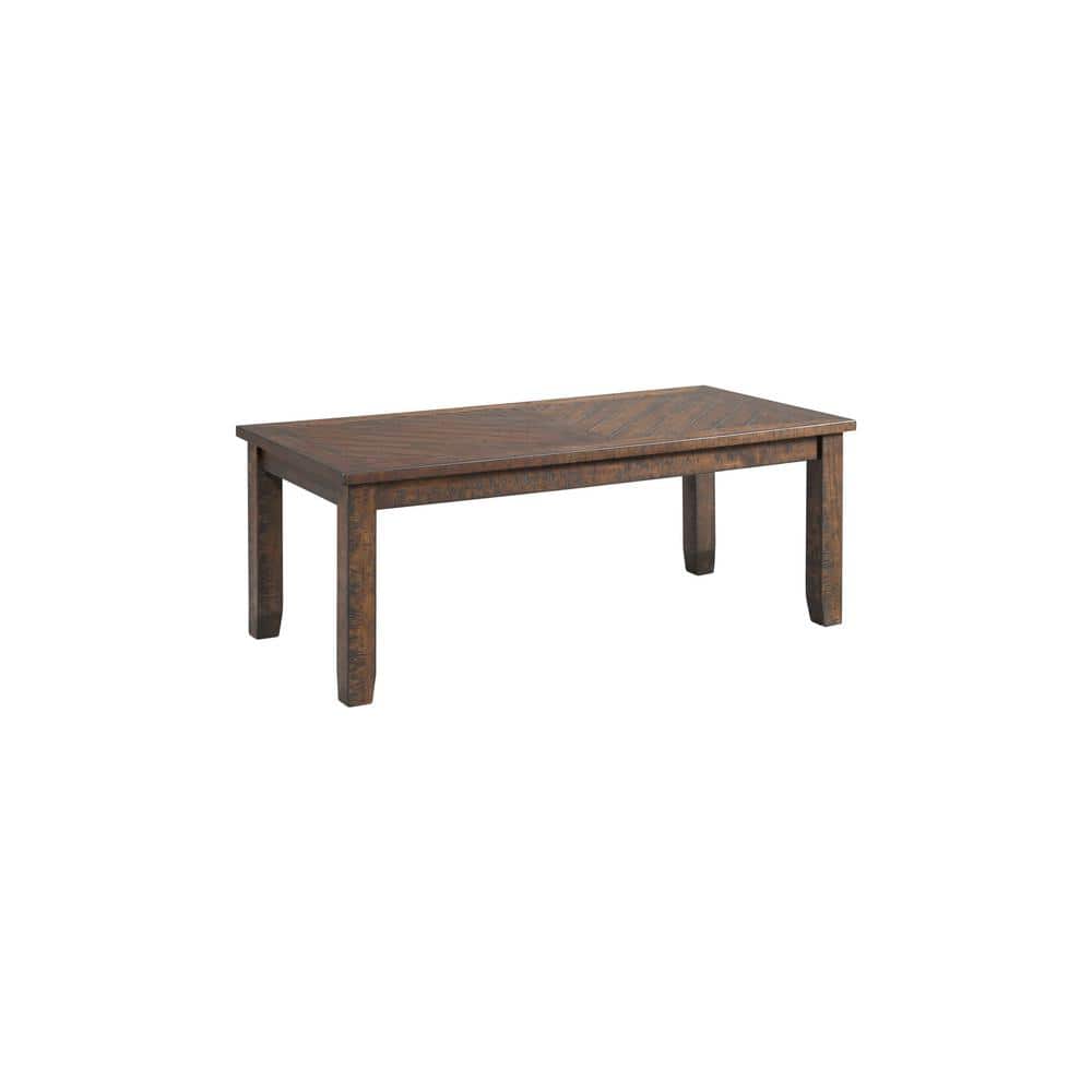 Dex 3-Piece 48 in. Walnut Large Rectangle Wood Coffee Table Set