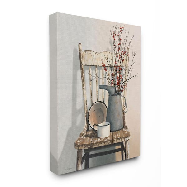 Stupell Industries 36 in. x 48 in. "Vintage Rustic Things Neutral Painting" by Cecile Baird Canvas Wall Art