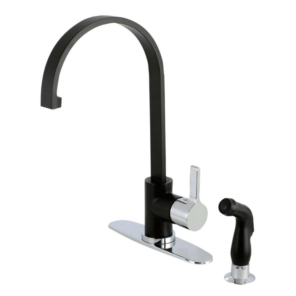 Kingston Brass Modern SingleHandle Standard Kitchen Faucet with Side