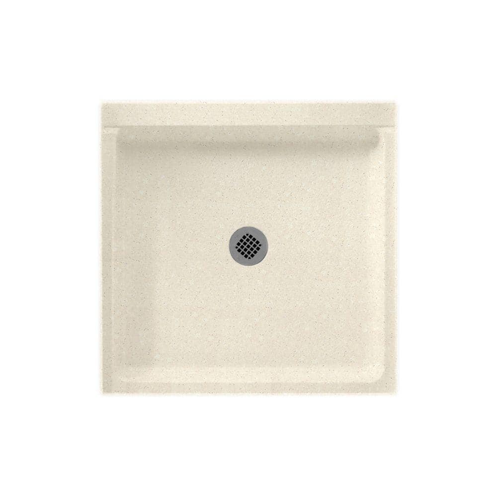 Swan Swanstone 36 in. L x 36 in. W Alcove Shower Pan Base with Center Drain in Pebble SF03636MD