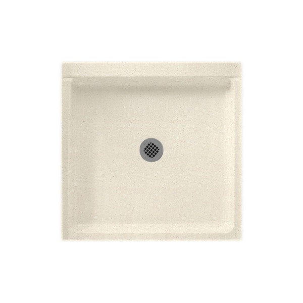Swan 36 in. L x 36 in. W Alcove Shower Pan Base with Center Drain in Pebble