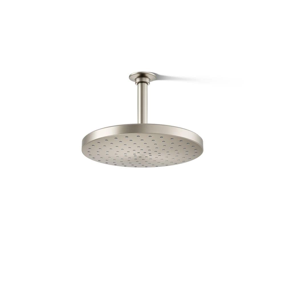 Awaken 1-Spray Patterns 2.5 GPM 9.875 in. Ceiling Mount Fixed Shower Head in Vibrant Brushed Nickel price history on PriceWatchPro