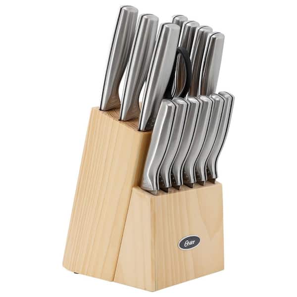 Eckert 15-Piece Stainless Steel Knife Set in Silver