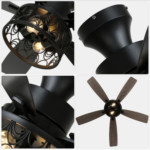 Oaks Aura Paine 52 in. Indoor Standard Black Modern Industrial