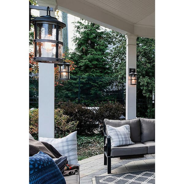 HINKLEY - Hinkley Lakehouse Small Outdoor Wall Mount Lantern, Black