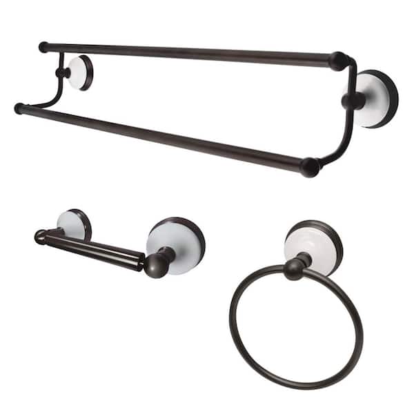 Kingston Brass Traditional 3-Piece Bath Hardware Set in Oil Rubbed Bronze