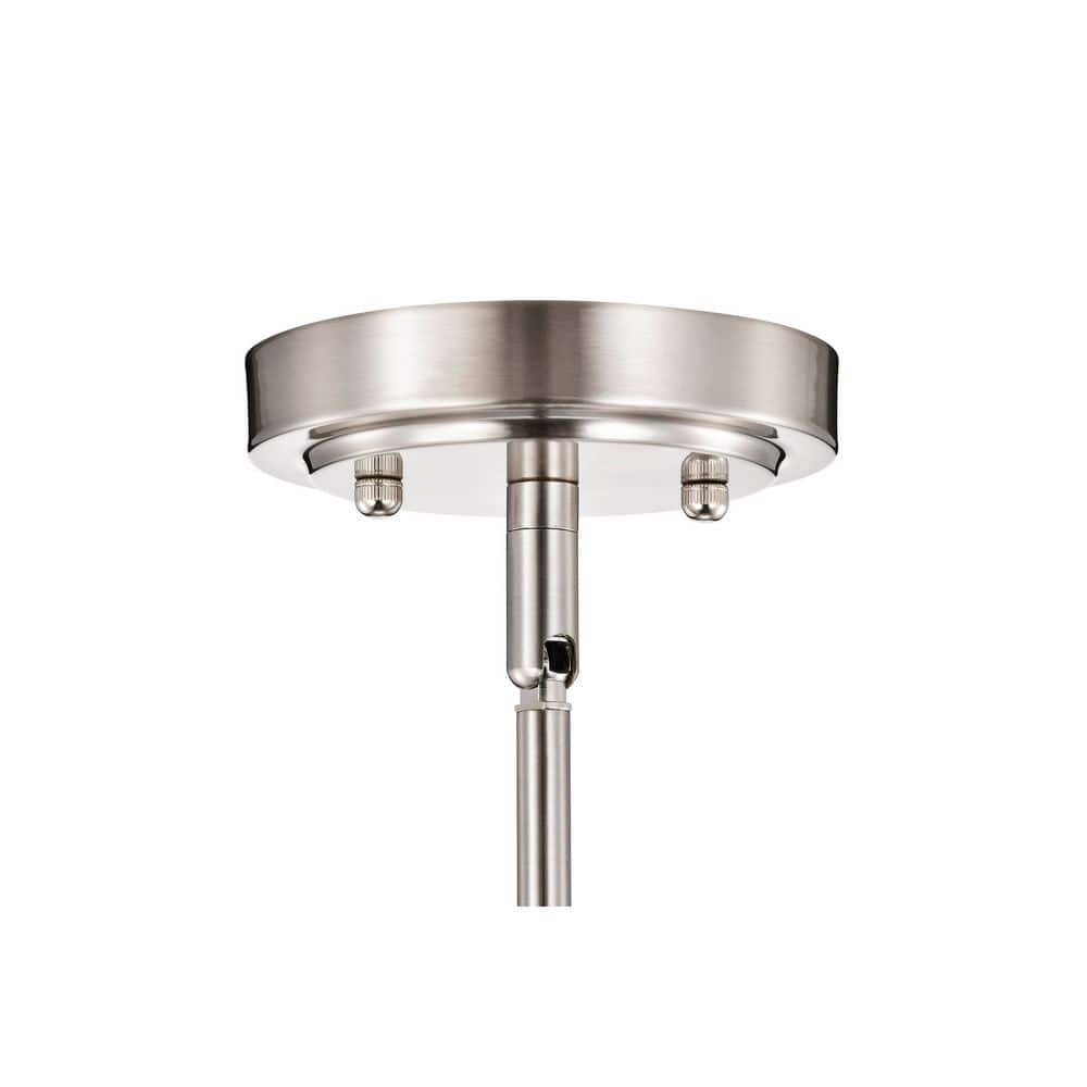 Brushed Nickel 10" Globe Clear Glass Pendant Light