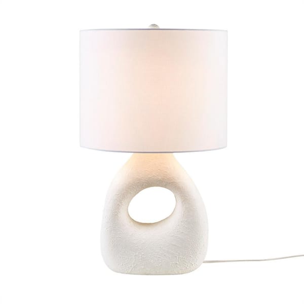 INK+IVY Trilluxe 22 in. White Ceramic Table Lamp