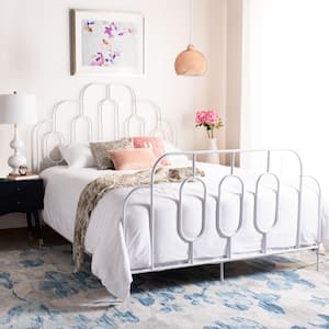 Paloma White Metal Full Platform Bed