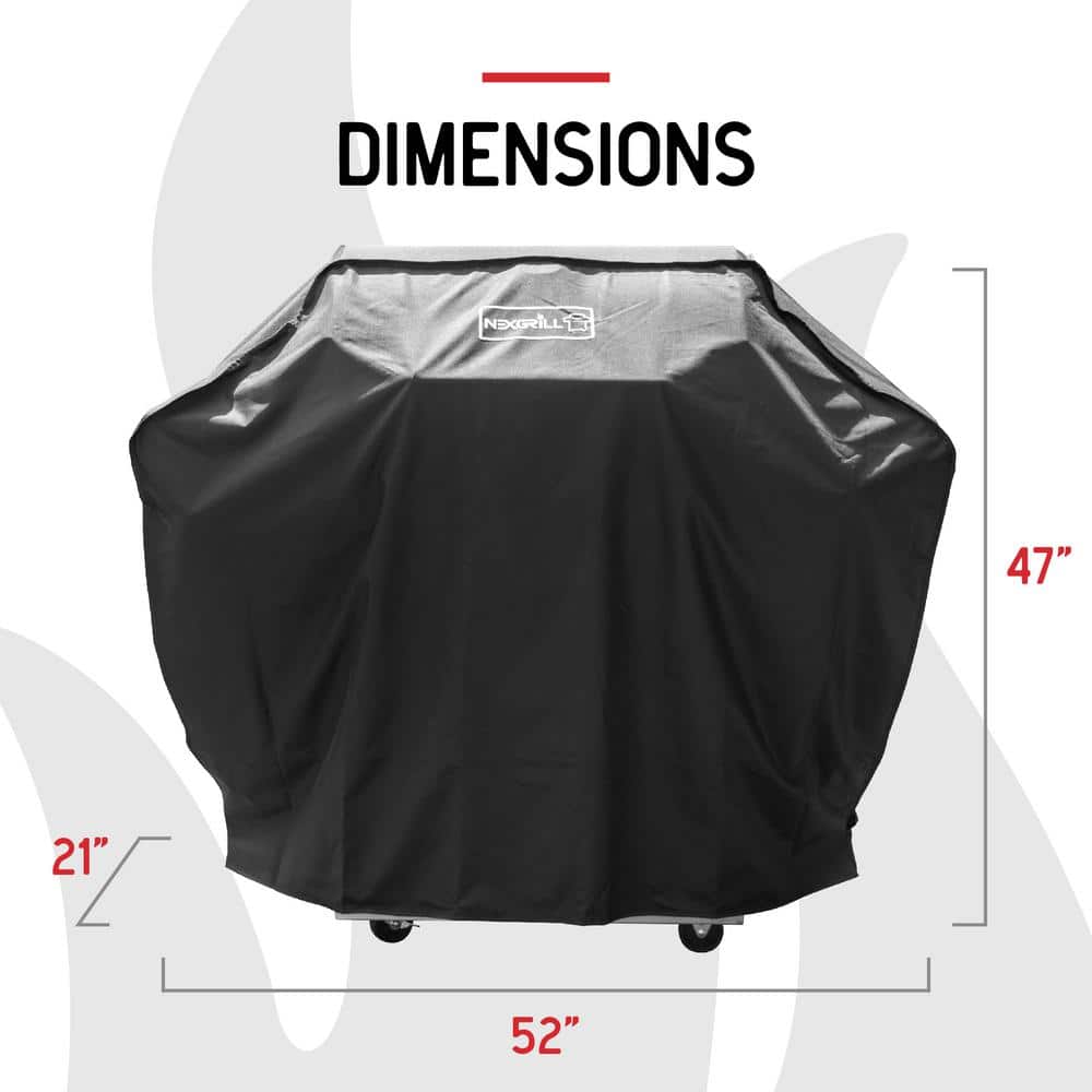 Nexgrill 52" Black Polyester PVC Grill Cover