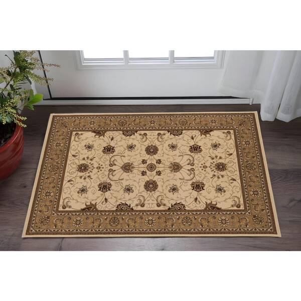 Brown 2 x 3 ft. Woven Oriental Rectangle Indoor Area Rug