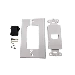 Single Outlet White Female HDMI Wall Plate (5-Pack)