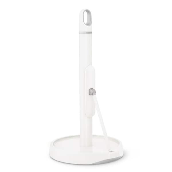 simplehuman Tension Arm Paper Towel Holder, White Stainless Steel