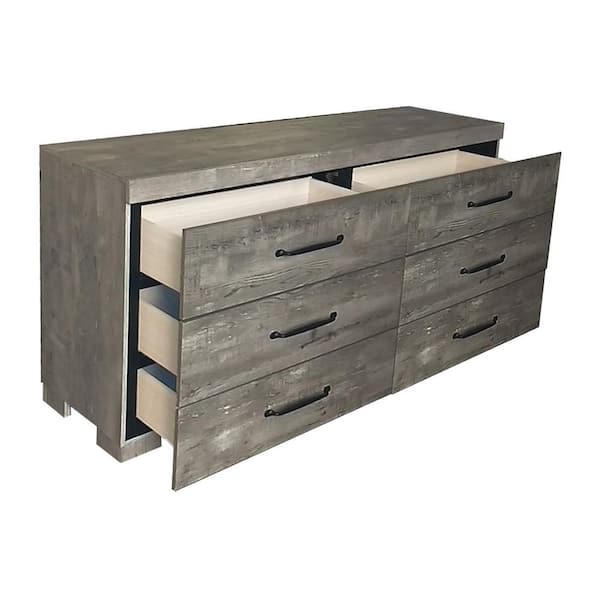 gray color dresser Hampton 6 Drawer Dresser / 3 Color Finishes – Camaflexi