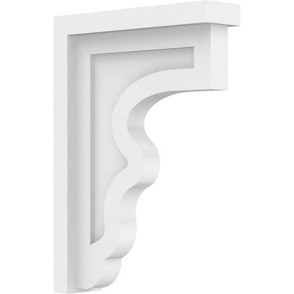 Ekena Millwork 2 in. x 11-1/4 in. x 8 in. Standard Highland Unfinsihed Architectural Grade PVC Corbel