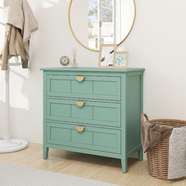 Boyel Living Light Green 31 in. 3-Drawer Side Table, End Table, Suitable for Bedroom, Living Room, Study
