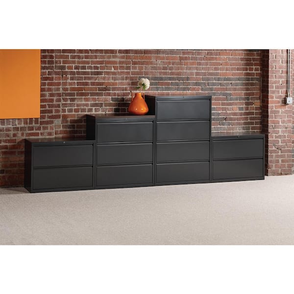Hirsh 42 in. W 4 Drawer Putty Metal Lateral File Cabinet for Home and Office, Holds Letter, Legal and A4 Hanging Folders