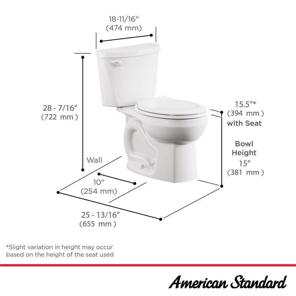 Colony 3 White Round Front Two-Piece Toilet