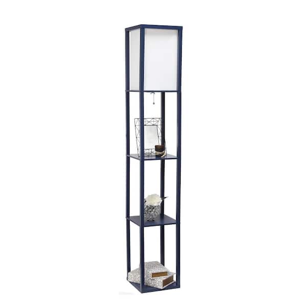 Simple Designs 63 3 In Etagere Navy, Mainstays 69 Etagere Floor Lamp Dark Charcoal Finish Instructions