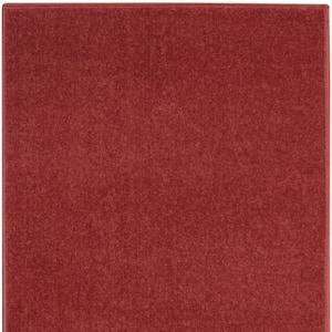 Charlie 2 X 7 ft. Brick Red Solid Color Indoor/Outdoor Area Rug