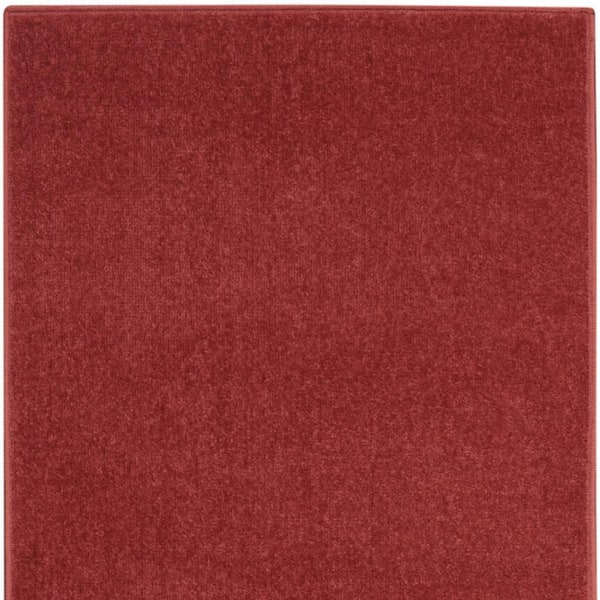 Charlie 2 X 7 ft. Brick Red Solid Color Indoor/Outdoor Area Rug